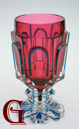 CRANBERRY GLASS SPA BEAKER