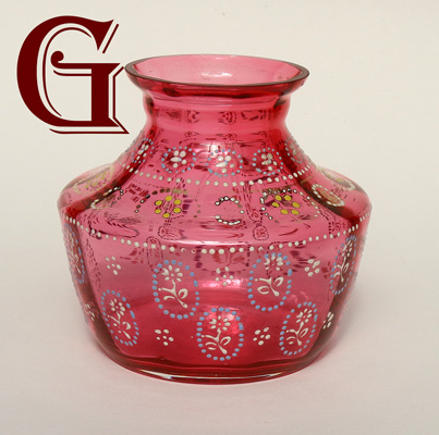 CRANBERRY GLASS VASE
