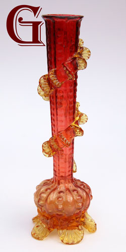 An amberina vase