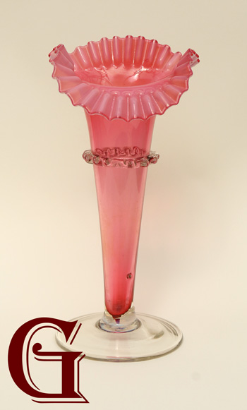 CRANBERRY GLASS VASE