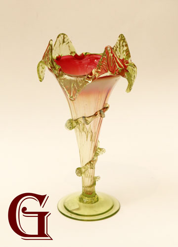 CRANBERRY GLASS CELERY VASE