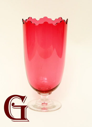 CRANBERRY GLASS CELERY VASE