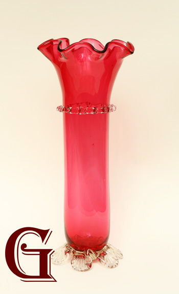CRANBERRY GLASS VASE
